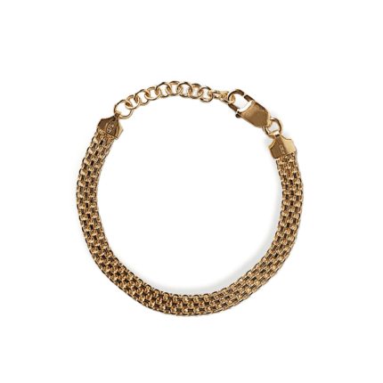 Regal Weave Bracelet Titanium 316L Stainless Steel Plated with 18K Gold